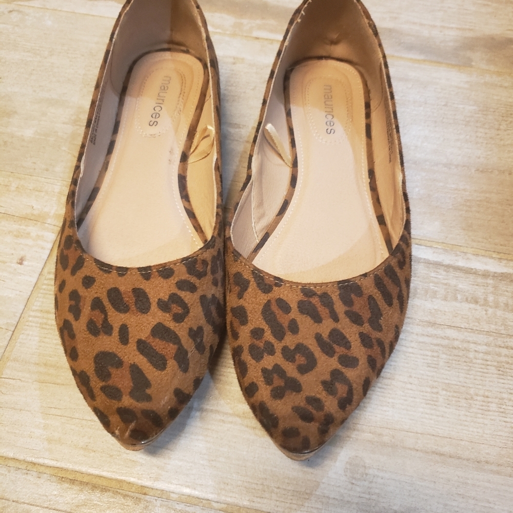 Leopard Print Flat Dress Shoes
